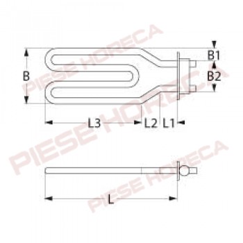 Rezistenta salamandra, toaster, putere 1000W AMBACH, ELECTROLUX, TECNOINOX, ZANUSSI 